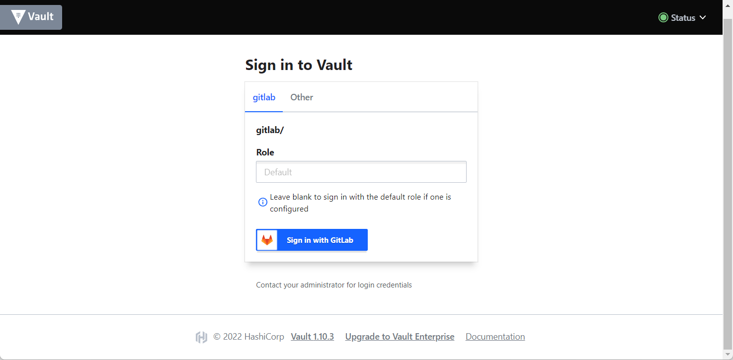 Login Vault Page